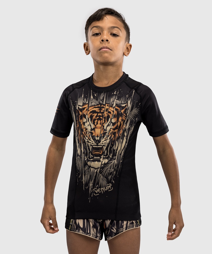 Venum Rash Guard Tiger Kids, Schwarz-Orange