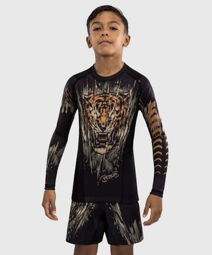 Venum Rash Guard Tiger Kids, Black-Orange