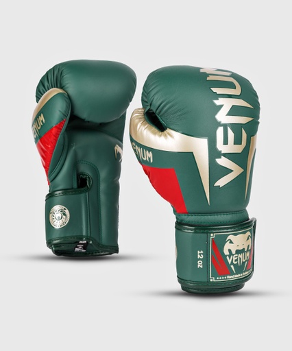 Venum Boxing Gloves Elite, Green-Gold