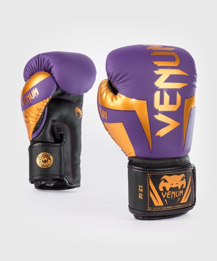 Venum Boxing Gloves Elite, Purple-Gold