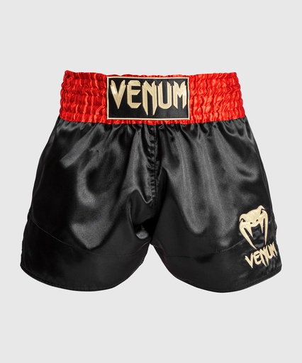Venum Muay Thai Shorts Classic, Black-Red-Gold