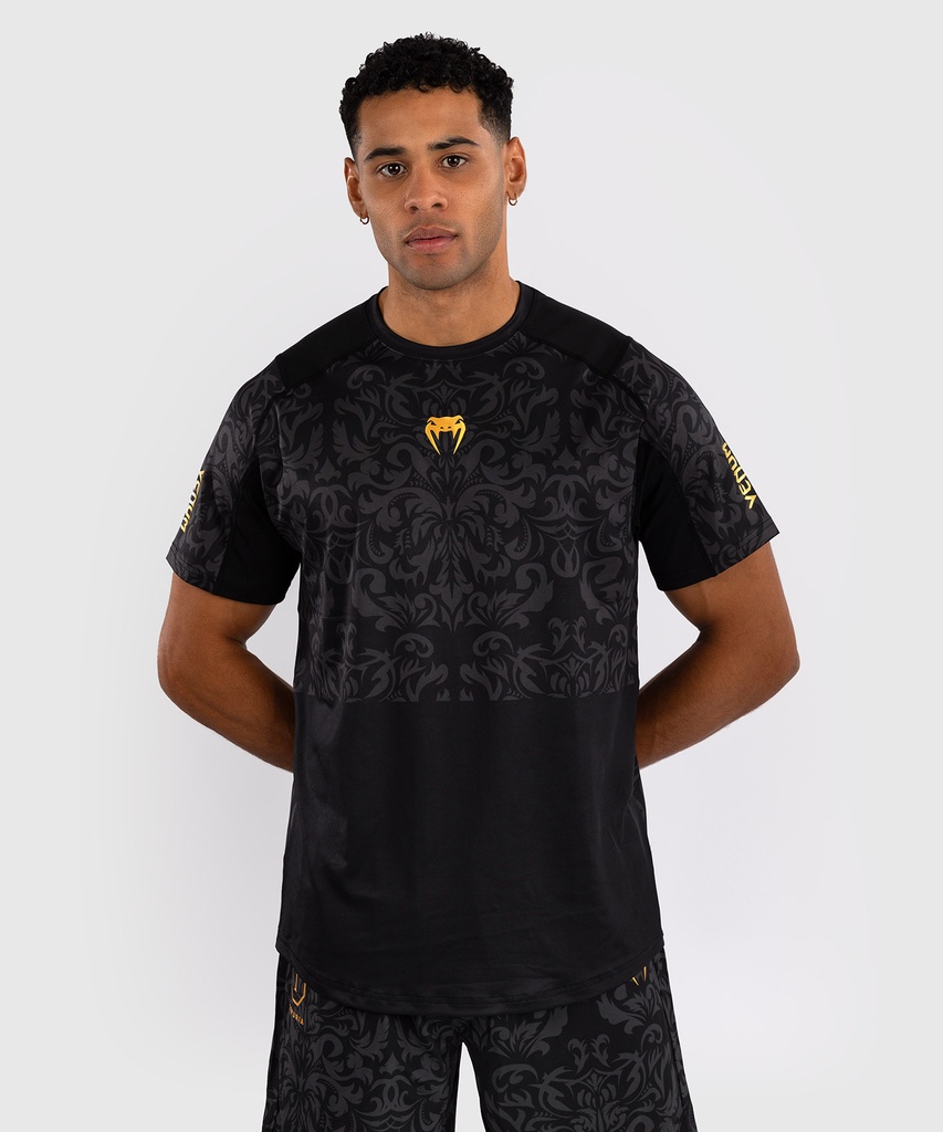 Venum T-Shirt Dry-Tech X Topuria Unmatched Edition, Schwarz-Gold