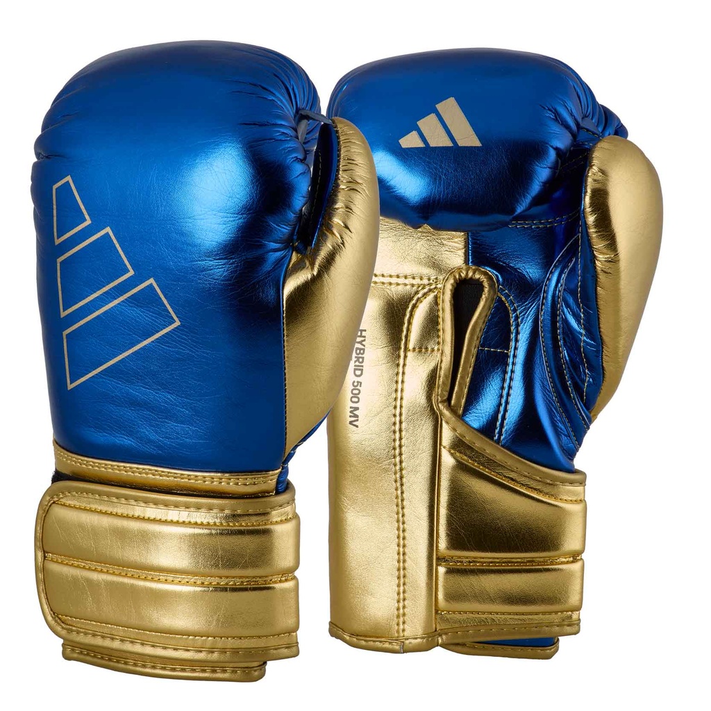 adidas Boxing Gloves Hybrid 500, Blue-Gold