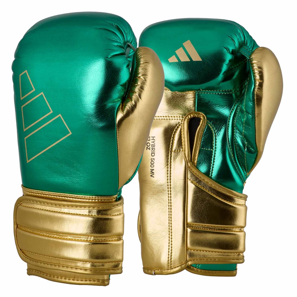 adidas Boxing Gloves Hybrid 500, Green-Gold