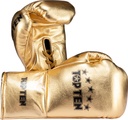 Top Ten Boxing Gloves Pro MX Fight with Laces, Gold