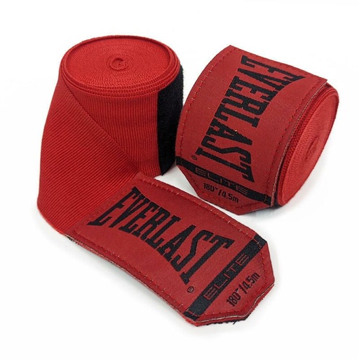 [P00003325-R-4-5] Everlast Boxbandagen Elite 4,5m Halbelastisch, Rot