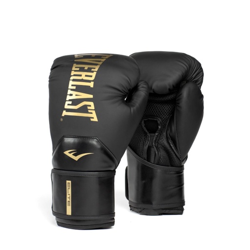 Everlast Boxing Gloves Elite 2, Black-Gold