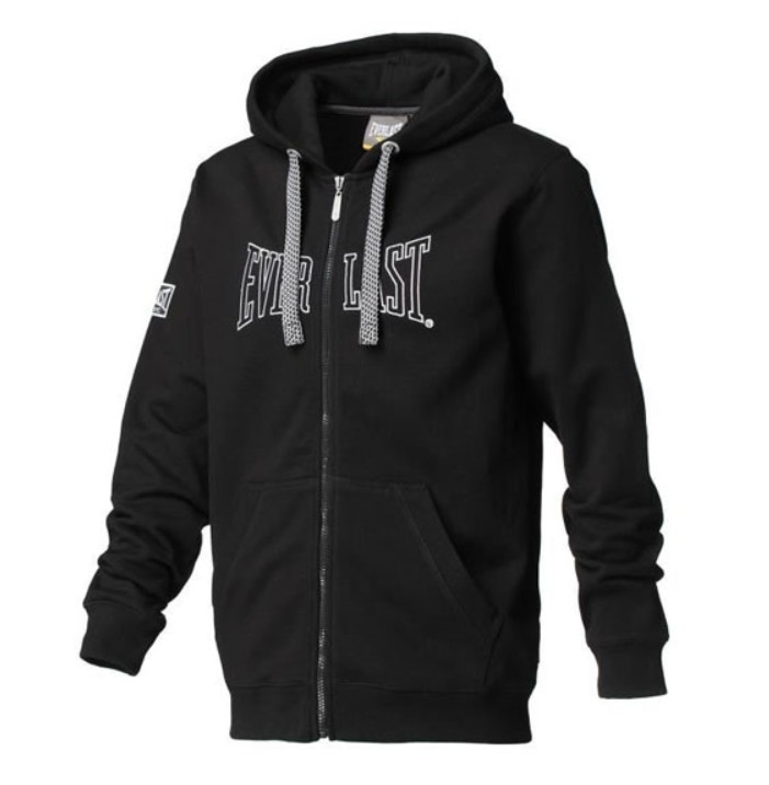 Everlast Hoodie Logo Zipped, Black