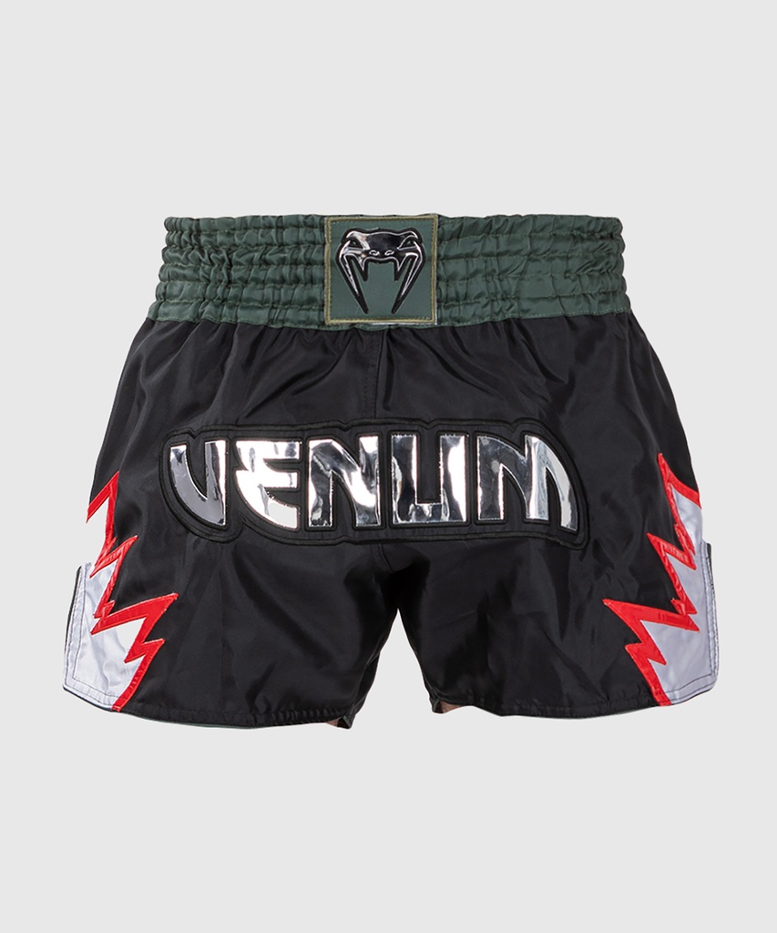 Venum Muay Thai Shorts Inferno, Black-Khaki-Silver