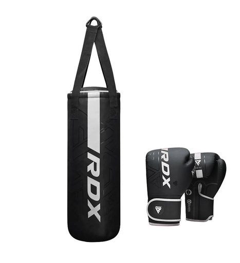 [3JPB-F6MB-S-W-60-25] RDX Heavy Bag F6 Kara Kids 60x25cm 10kg, Black-White