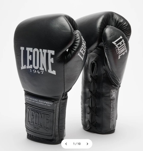 Leone Boxing Gloves The Greatest with Laces, Black