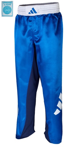 adidas Kickboxhose WAKO, Blau-Weiß