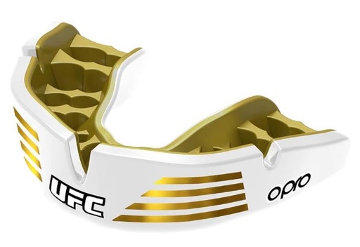 [892270902-W-GO] Opro x UFC Mouthguard Instant, White-Gold