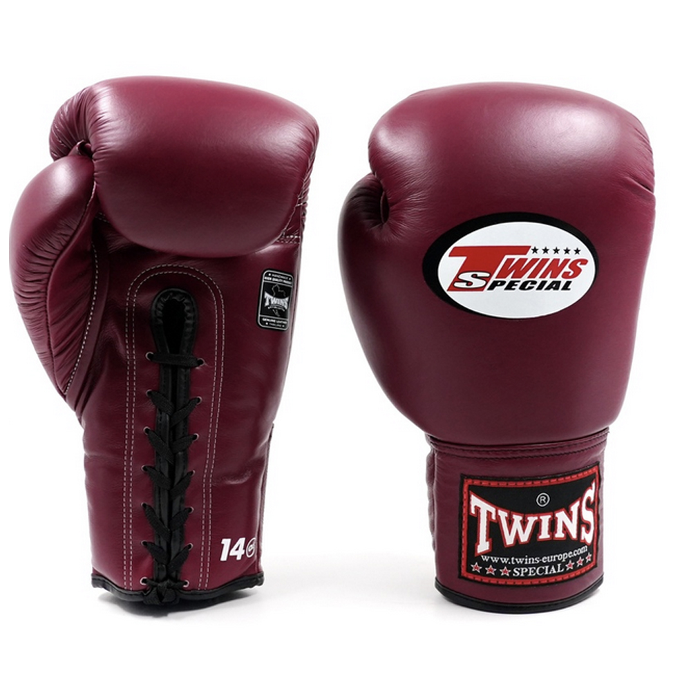 Twins Boxhandschuhe BGLL-1 mit Schnürung, Marone