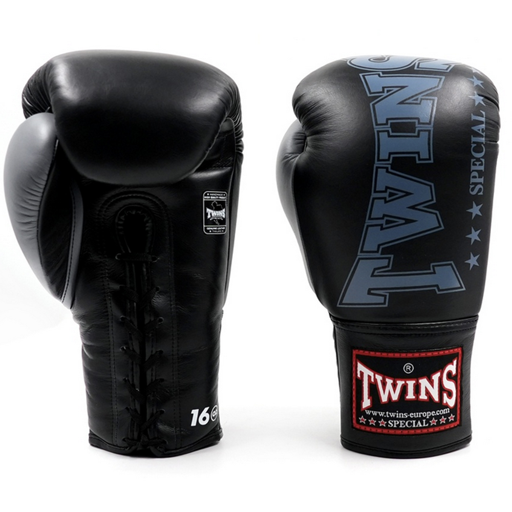 Twins Boxhandschuhe BGLL-8 mit Schnürung, Olive Green-Black