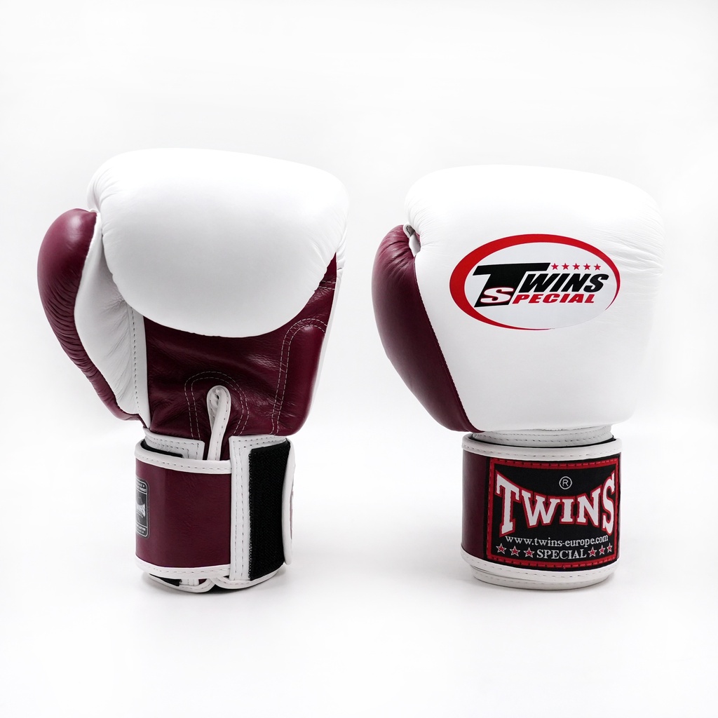 Twins Boxing Gloves BGVL-3-2T, White-Marone