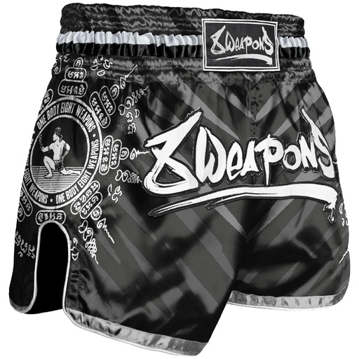 8Weapons Muay Thai Shorts 8 Ways Yant, Schwarz