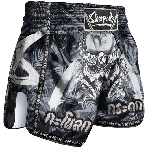 8Weapons Muay Thai Shorts Bone Island, Black