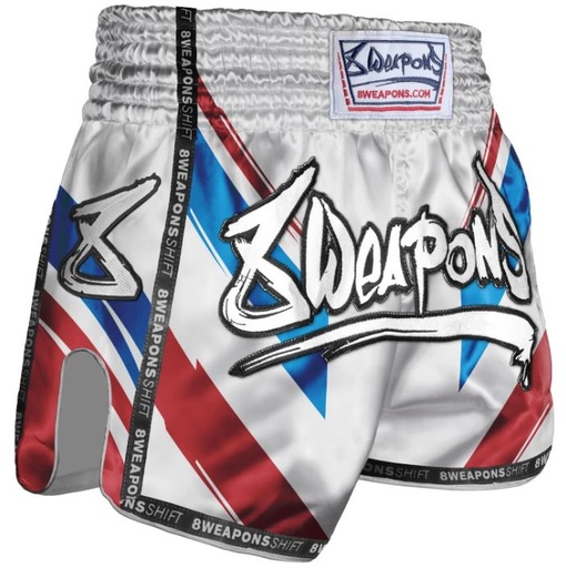 8Weapons Muay Thai Shorts Shift, Weiß
