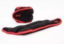 UFC Weight Cuffs 2x1kg, Black-Red