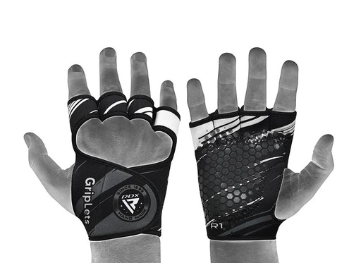 RDX Weightlifting Grips R1, Schwarz-Grau