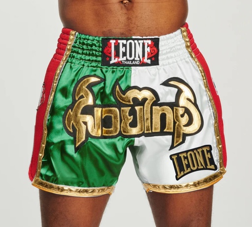 Leone Muay Thai Shorts Siam, Green-White