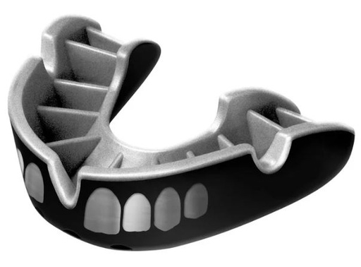 [892270711-S-SI] Opro Moutguard Silver Grillz, Black-Silver