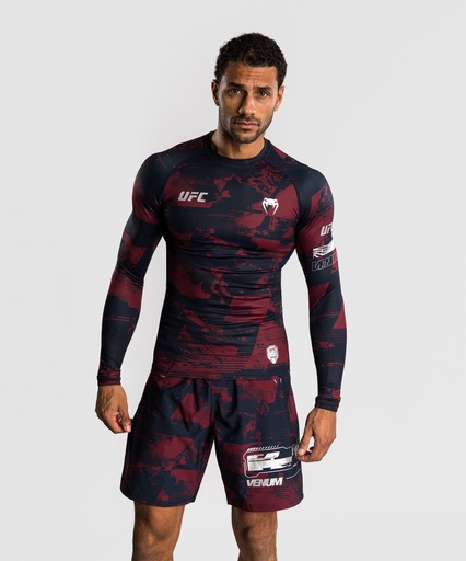 Venum Rash Guard UFC Zenith Authentic Fight Week Performance, Black-Red