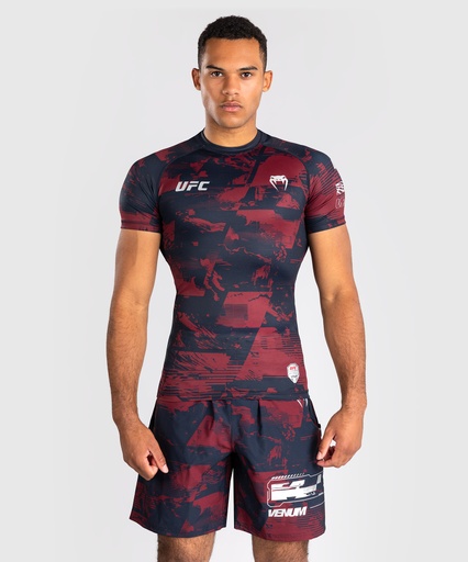 Venum Rash Guard UFC Zenith Authentic Fight Week Performance, Schwarz-Rot