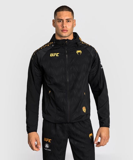 Venum Zip Hoodie UFC Zenith Authentic Fight Night Champion, Schwarz-Gold