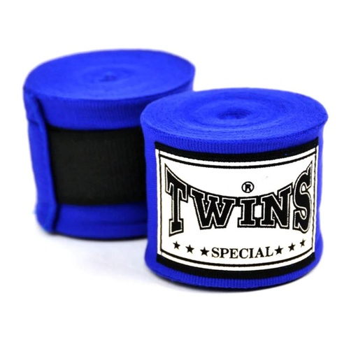 [CH5-B-4-5] Twins Boxbandagen CH5 4,5m Halbelastisch, Blau