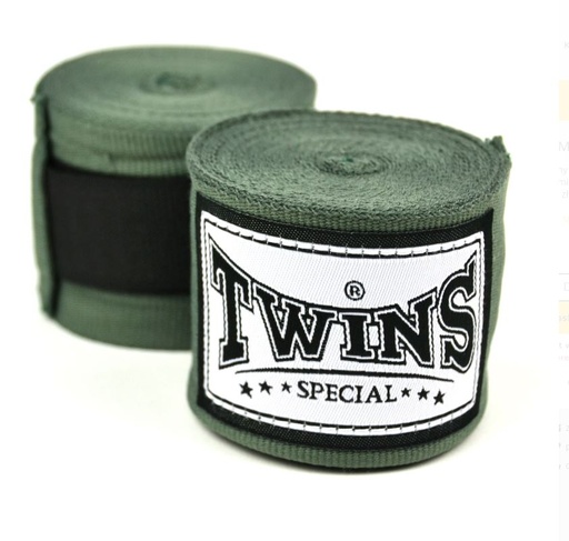 [CH5-OGR-4-5] Twins Boxbandagen CH5 4,5m Halbelastisch, Olivgrün