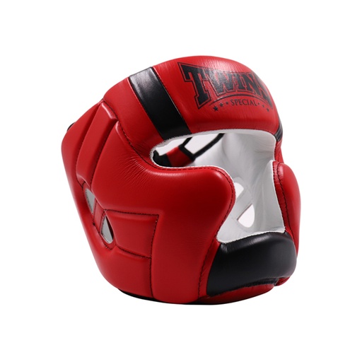 Twins Head Guard HGL11 Skintex, Red-Black