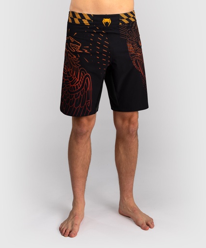 Venum Fight Shorts Quetzal Fury, Black-Red-Mandarin