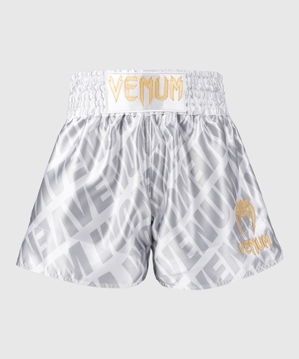 Venum Muay Thai Shorts Contender XT, Weiß-Silber