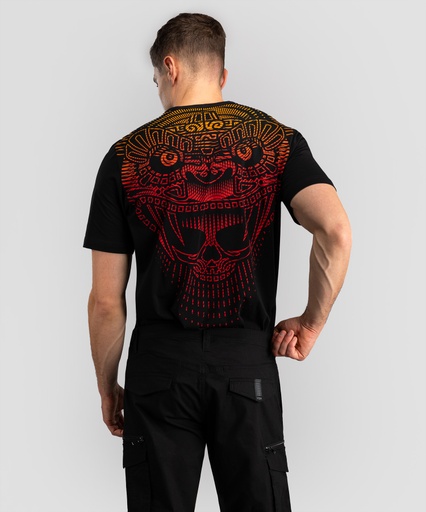 Venum T-Shirt Quetzal Fury, Black-Red-Mandarin