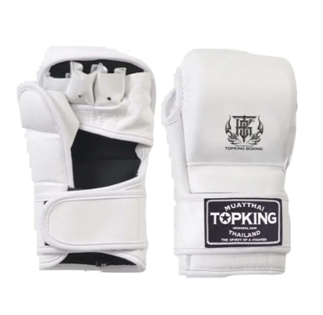 Top King MMA Sparring Gloves Combat, White