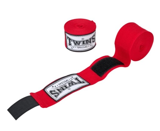 [CH6-R-3] Twins Boxbandagen CH6 3m Halbelastisch, Rot