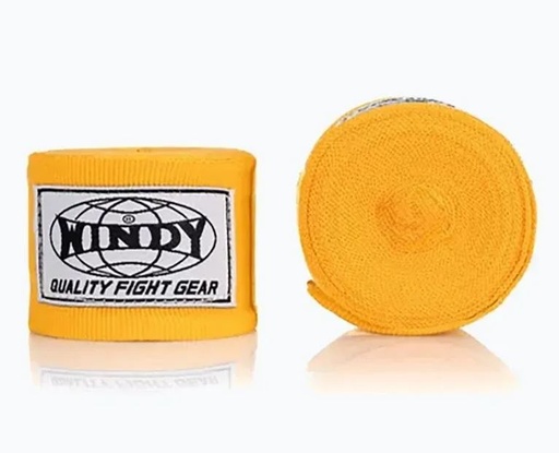 [WBB-GE-4-5] Windy Boxbandagen 4,5m Halbelastisch, Gelb