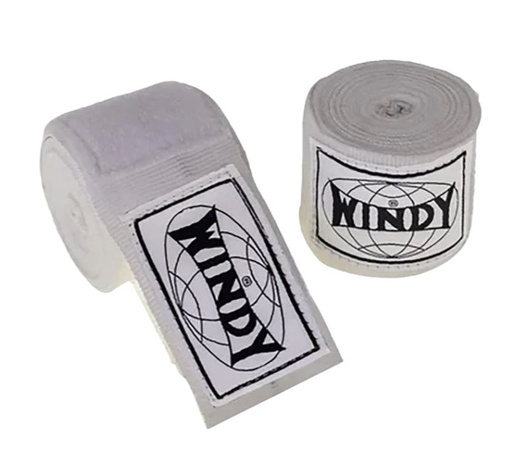 [WBB-W-4-5] Windy Boxbandagen 4,5m Halbelastisch, Weiß