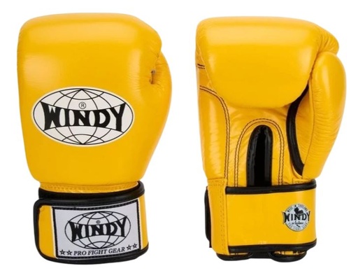 Windy Boxing Gloves Classic Leather, Yellow