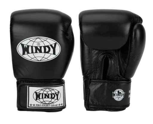 Windy Boxhandschuhe Classic Leder, Schwarz