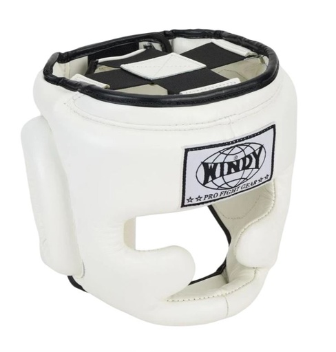 Windy Head Guard Leather, White