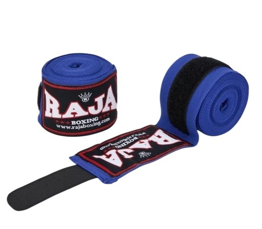 [RHW-B-4-5] Raja Boxbandagen 4,5m Halbelastisch, Blau