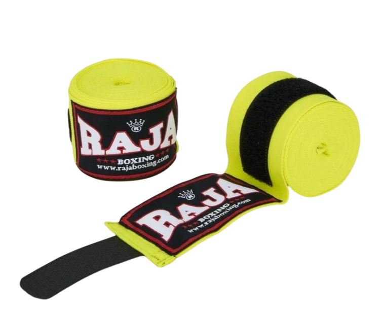 Raja Boxbandagen 4,5m Halbelastisch, Gelb