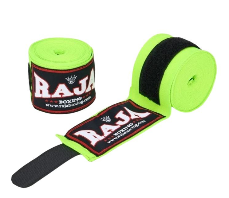 Raja Boxbandagen 4,5m Halbelastisch, Grün
