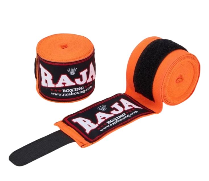 Raja Boxbandagen 4,5m Halbelastisch, Orange