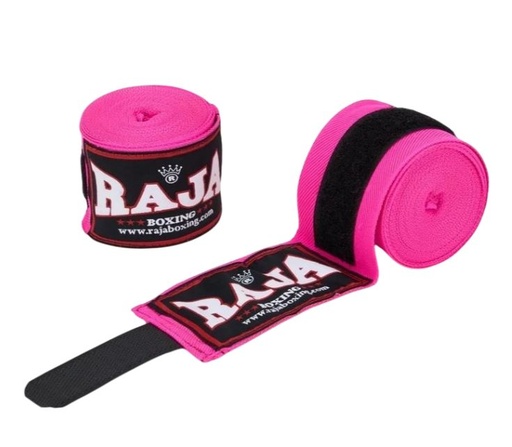 [RHW-P-4-5] Raja Boxbandagen 4,5m Halbelastisch, Pink