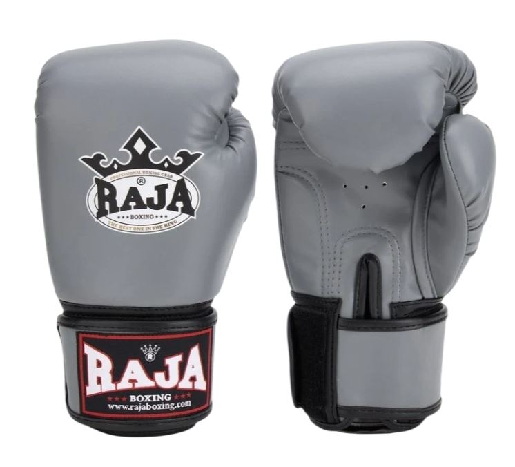 Raja Boxing Gloves Standard Synthetic Leather, Gray