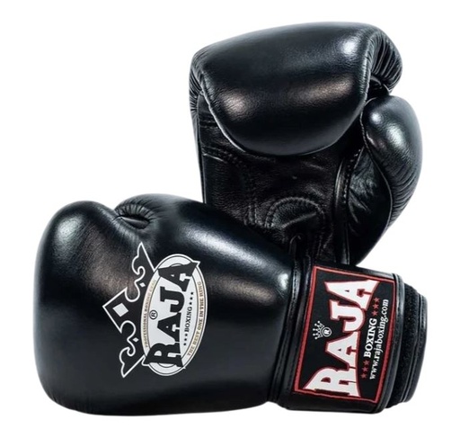 Raja Boxhandschuhe Standard Leder, Schwarz